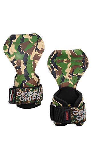 Image of Cobra Grips Weight Lifting Gloves with Adjustable Neoprene Padded Wrist Wraps - Heavy Duty Alternative to Power Lifting Hooks for Deadlifts