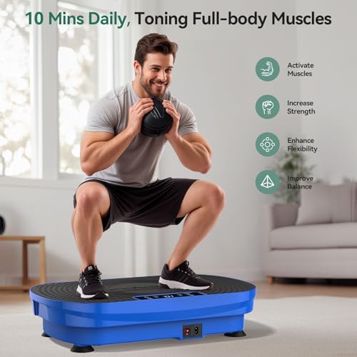 FEIERDUN Vibration Plate Exercise Machine, Vibration Plate for Lymphatic Drainage, Power Plate Vibration Platform for Weight Loss, Toning & Wellness 3 41psfkrjMCL. AC