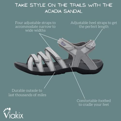 Image of Viakix Womens Sport Sandal - Comfortable Athletic Stylish Hiking Shoes, with Arch Support, Outdoors, Walking, Water, River, Trekking