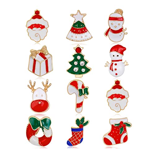 Bijoux de Noël broche lot de 12 pour égayer un pull moche sans abîmer le tissu