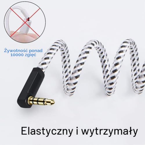 CableCreation Headset Verlängerung kabel 3m, 4-Polig TRRS 3.5mm Audio Verlängerungskabel Stecker auf Buchse, 90 Grad Rechtwinklig Auxiliary Verlängerungskabel, Mikrofon Kompatibel, 10FT/ Schwarz&Weiß