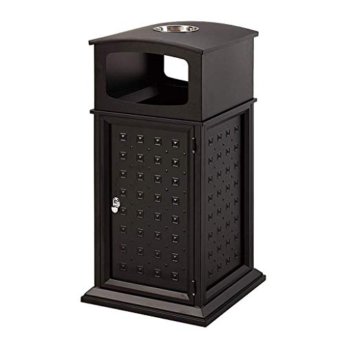 PLMNBQWE Mülleimer Abfalleimer, Innen- und Außenmülleimer für Kaffeehäuser, Campusse und Parks Mülleimer/C