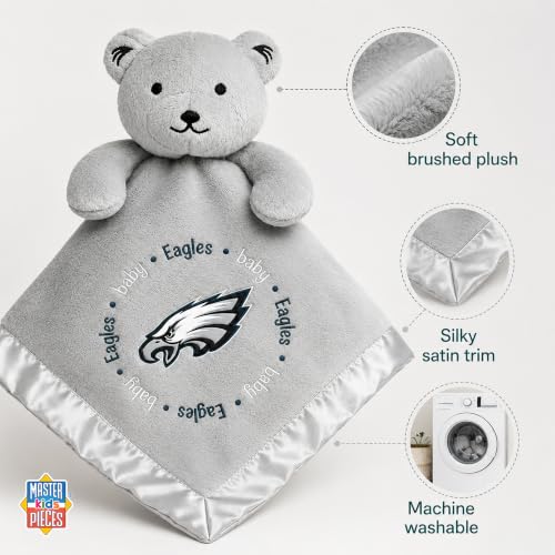 Image of Baby Fanatic NFL Baby Security Blanket Bear Snuggle Toy for Newborn Boy Girl Unisex Stuffed Animal Officially Licensed- -Philadelphia Eagles