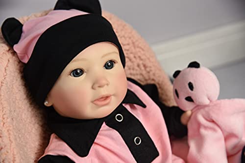 Boneca Bebe Reborn Menina Pandinha Carequinha Roupa Enxoval Barata Promocao Fada