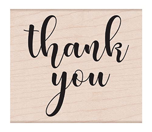 Hero Arts H6475 Script Thank You Wood Mounted Rubber Stamp #TOP24