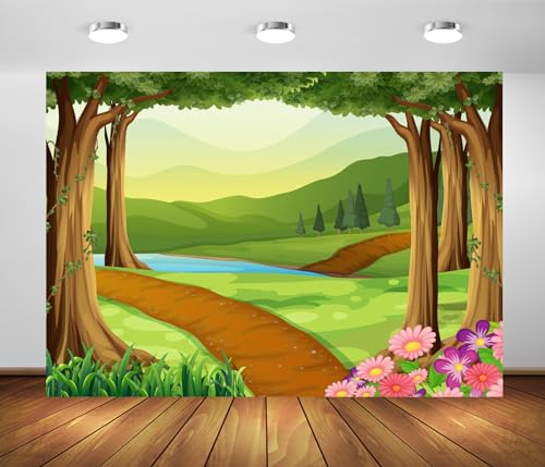 Fondo Fotográfico Tela Bosque Cartoon 10x6.5ft BELECO miniatura 2