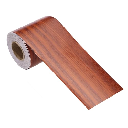 Image of MECCANIXITY Wood Grain Repair Tape, 2 Inch x 33 Feet Self Adhesive Wood Grain Tape Multi-Purpose Wallpaper Border Trim for Furniture Floors Windows Doors Tables Home DIY Projects, Red Oak