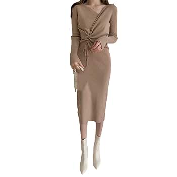 Amazon.com: Harajuku Vintage One-Piece Sweater Maxi Dresses