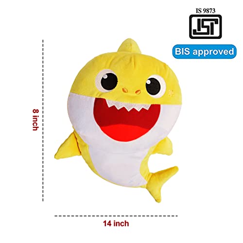 Image of Pinkfong Baby Shark Plush Singing Plush Toy 8 Inch for The Kids of 1 Year and Above, White, (BS60001)