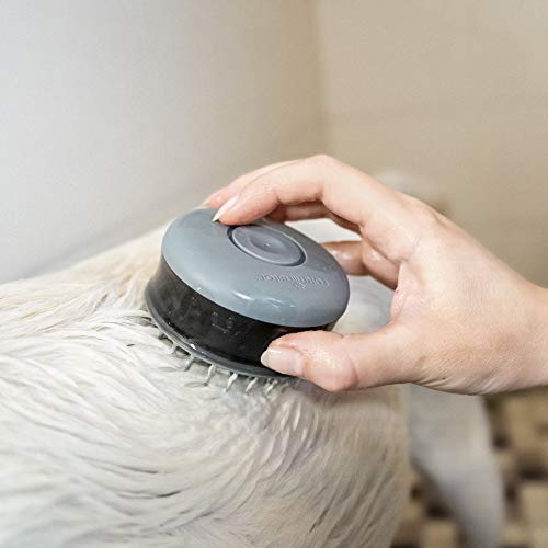 FURminator Shampoobürste für Hunde und Katzen - mit Shampoo befüllbare Massage- und Badebürste für glänzendes Fell