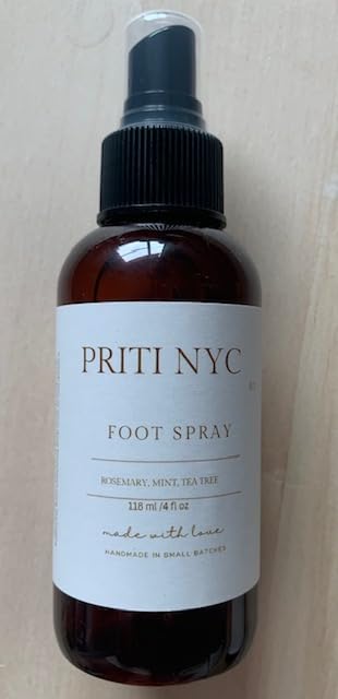 Priti NYC Foot Spray - Rosemary, Mint & Tea Tree - 4 Ounce