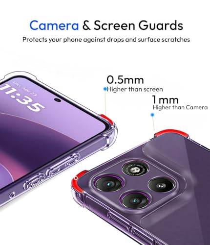 Image of KAPAVER Essential Back Cover Case Compatible with Moto G57 Power (PC+TPU) (Moto G57 Power - Clear)