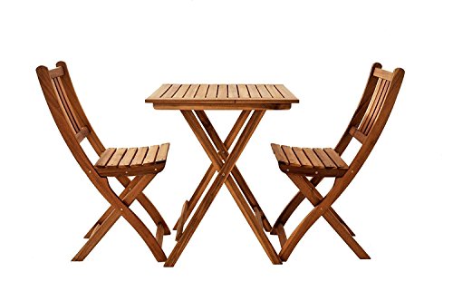 SAM Gartentisch Blossom, Balkontisch klappbar, Akazienholz massiv, Holztisch 60x60 cm, Klapptisch für Balkon, Terrasse, Wintergarten und Garten, Gartenmöbel, Pflegeleichte & wetterfeste Unikate – Bild 4