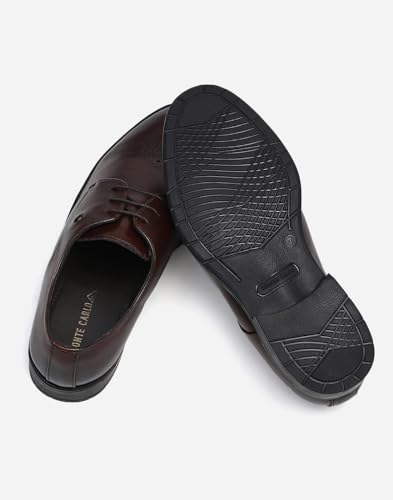 Image of Monte Carlo Mens Solid Lace Up Genuine Leather Formal Brogue Shoes (201809FW)