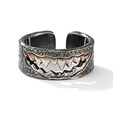 Material: este anillo está hecho de plata pura 99 y es cómodo de llevar. Está diseñado para el uso diario. Nota: (La apertura se puede ajustar)