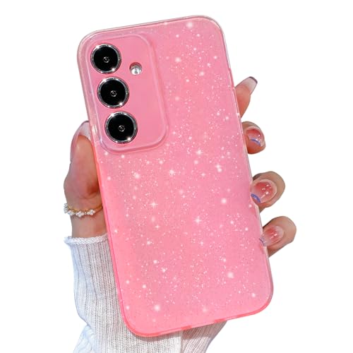 Coque à paillettes pour Samsung Galaxy A14 5G rose protection silicone souple 6,6 pouces
