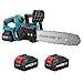 SEESII Electric Chainsaw Cordless 12-inch, Handheld Chain Saws with 2 x 4.0Ah Batteries, Tree Saw with Tool-Free Chain Tension, Auto Oiling for Wood Cutting Trimming Branch