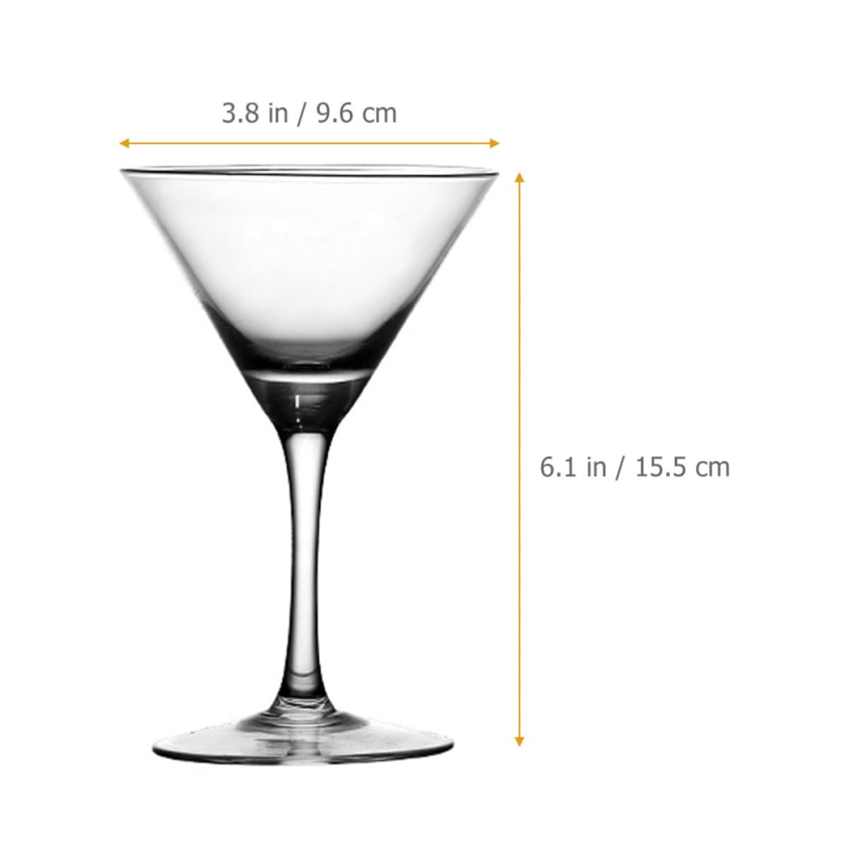 Copas de Cóctel Triangulares de Cristal 4 Piezas 200 Ml | Diseño Elegante y Forma Distintiva, Aptas para Casa y Fiesta, Uso Versátil Copas de Postre