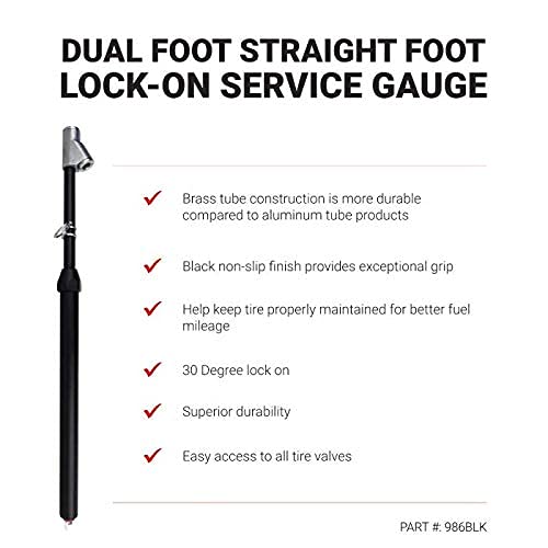 Milton 986Blk: Service Gauge-St Ft-Inner Duals Black Poly Coat #TOP6