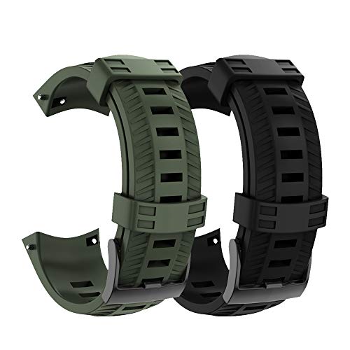 NotoCity Compatible Suunto 9 Correa de reloj de silicona suave para Suunto 9 GPS Baro Correa de recambio