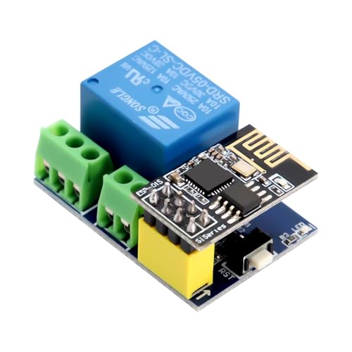 Für ESP8266 Relais AYWHP ESP-01 WLAN-Relaismodul 5-12 V für ESP8266 Drahtloses Transceiver-Modul für IoT Smart Home, kompatibel mit Arduino und Raspberry Pi