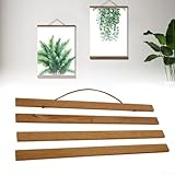 Material de teca natural: hecho de teca natural, este colgador magnético para pósteres es seguro y respetuoso con el medio ambiente, mostrando la belleza natural de la madera sin necesidad de pintura o pegamento.