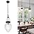 Black Pendant Lights Kitchen Island, Glass Vintage Kitchen Island Lighting, Pendant Lighting over Sink, Farmhouse Pendant Light Fixture Bathroom Lights for Dining Room Entryway, Height Adjustable