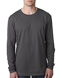 N8101 Next Level Men's Long-Sleeve Poly/Cotton Thermal -  Heavy Metal - Medium