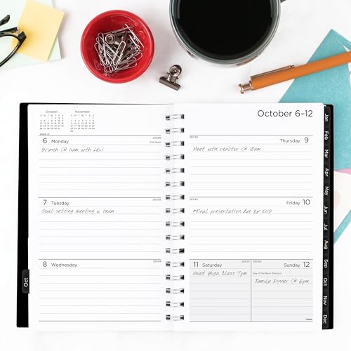 Mead 2026 Planner, Weekly & Monthly, 15-Month, 5-1/2\" x 8-1/2\", Small, Basic, Black (CRW4200526)