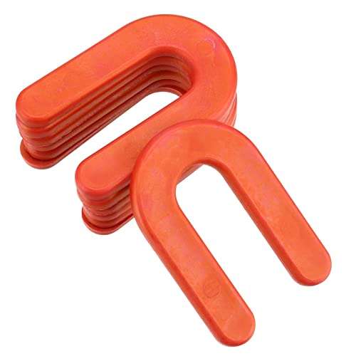 Taicheut 300 Pack 1/8 Inch Horseshoe Shims, Plastic U Shaped Shims Structural Plastic Shims For Tiles, Marble, Windows And Curtain Wall, Red #TOP2