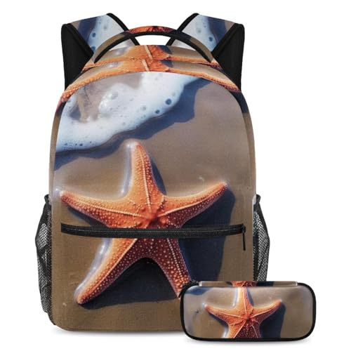 Cartables de grande capacité parfaits pour ados en voyage et études style plage et océan