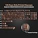 XVX PBT Keycaps - Side Print Shine Through Custom Keycaps 60 65 75 100 Percent, Retro Dye Sub & Double Shot Key caps Set 126 Keys, Cherry Profile for Mechanical Keyboard, Walnut Textures