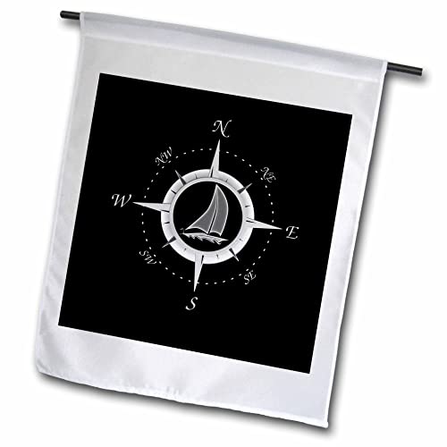 Bandera Náutica Blanca y Negra 18x27 Pulgadas miniatura 1