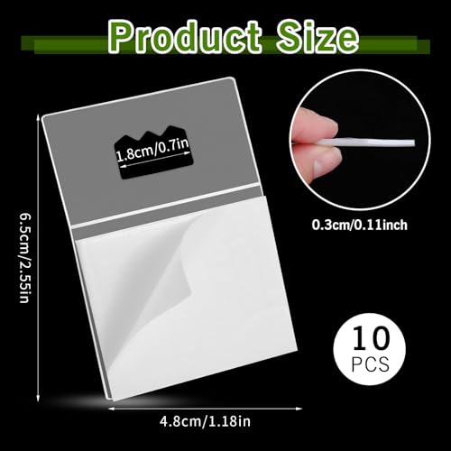 Image of Yuanchu 10 Pcs Adhesive Picture Hangers, Sawtooth Self Adhesive Picture Hangers Plastic Poster Hanger No Nail Picture Frame Hangers(10 Pcs)