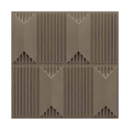 Image of Kayra Decor Wall Panels for Bedroom PVC Artisian Design Mega Graige Color 19.7 inch x 19.7 inch (Pack of 12) - Covers 32.34 Sq. Ft.