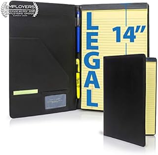 Stradfield Padfolio, 8.5 x 14 Inch Full Legal Size, Job Interview Portfolio Folder