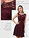 BeryLove Women's Short Homecoming Dresses for Teens Sleeveless Flowy A Line Wedding Guest Lace Cocktail Prom Formal Dress 05 B-Burgundy XS