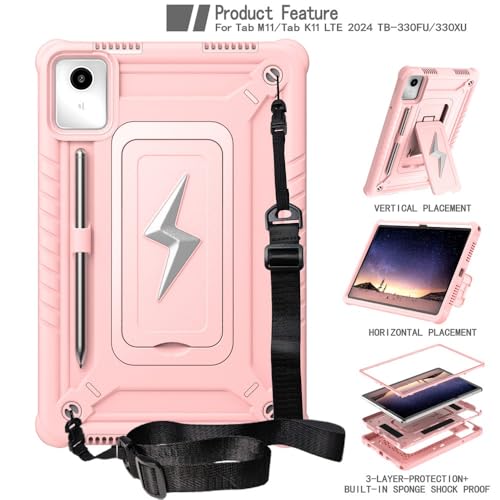 Protection silicone Lenovo Tab M11 ultra résistante avec support intégré