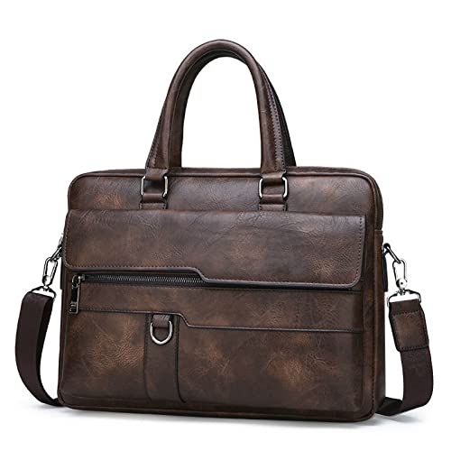 Briefcases Messenger Bags Laptop Bag MenLeather Handbags Business Shoulder Messenger Bag for Male Inch Laptop Briefcase