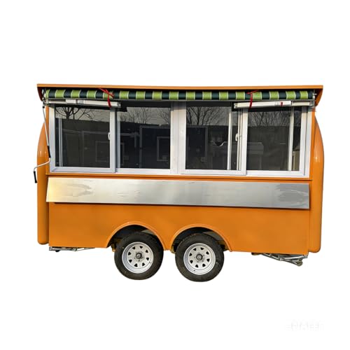 Commercial Coffee Vending Food Truck - Built-in Espresso Machine Space & Refrigerator - Mobile Beverage Business