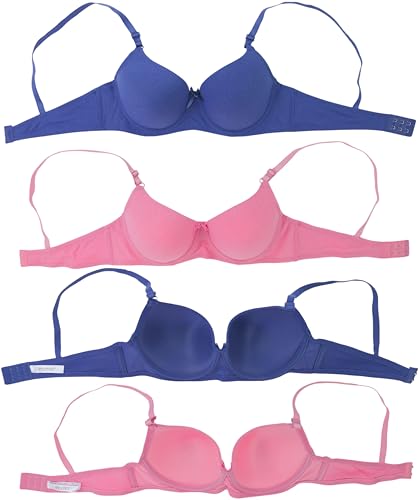 Image of ToBeInStyle Women's Pack of 6 Padded Assorted Styles Supportive Bras Cup Size - A to DDD