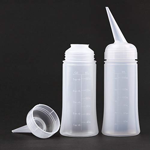 driew Frascos aplicadores para cabelo, frasco de compressão de cabelo de 142 g com bico angular apli