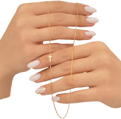 Side Cross Pendant Sterling Silver Christian Cross Jewelry Faith Necklace Religious Sideway Cross Necklace Christmas Gifts For Women