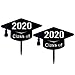 Produktbild PRETYZOOM Klasse von 2020 Kuchen Topper Abschlussfeier Kuchen Topper Grabenfräse Kappe Kuchen Topper Picks Glückwunsch Grad Kuchen Dekorationen Party Begünstigt Dekoration Liefert 2 Stück