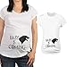 Q.KIM Mujer Camiseta de Maternidad Elasticidad Suave Embarazada Premamá T-Shirt-Baby is Coming,...