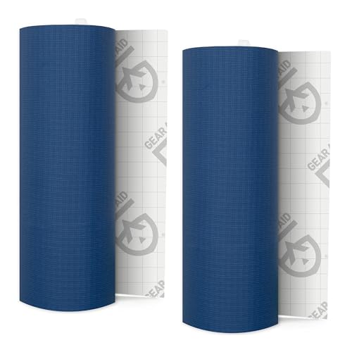 Image of GEAR AID Tenacious Tape 3 inch x 20 inch Nylon Fabric Repair, Blue, 2 Rolls | Peel-and-Stick Repair Tape That Fixes Holes and Rips in Puffy Jackets, Rain Gear, Tents, Sleeping Bags and Outdoor Gear.