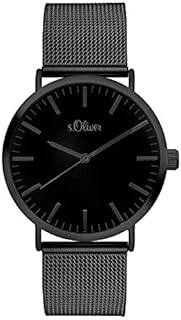 s.Oliver Damen Analog Quarz Armbanduhr mit Edelstahlarmband SO-3216-MQ