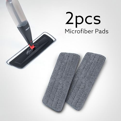 Image of AGARO Delite Spray Mop Refill Set, 2 Pcs, Microfiber Pads, for Tiles, Kitchen, Detachable Pad, Compatible with AGARO Delite Spray Mop