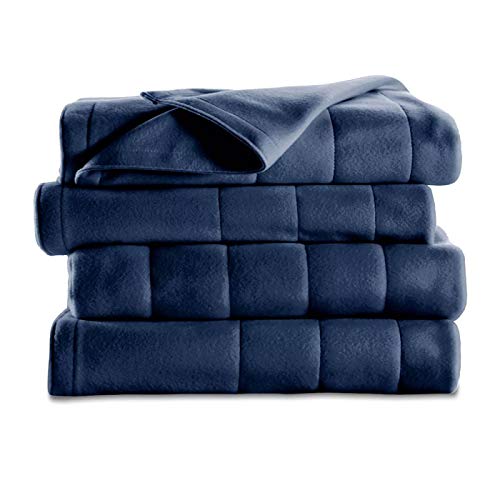 Sunbeam Fleece Heated Blanket - Twin Blue