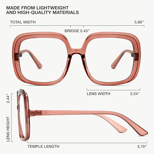 Image of miyya Blue Light Blocking Glasses for Women, Blue Light Glasses for Women Oversized Fashion Glasses